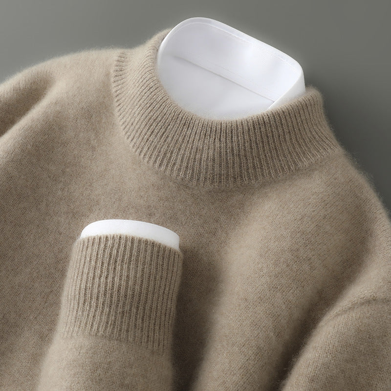 Men's Enzo Conti cashmere knit sweater ultra-soft tailored layering collar for clean outerwear styling