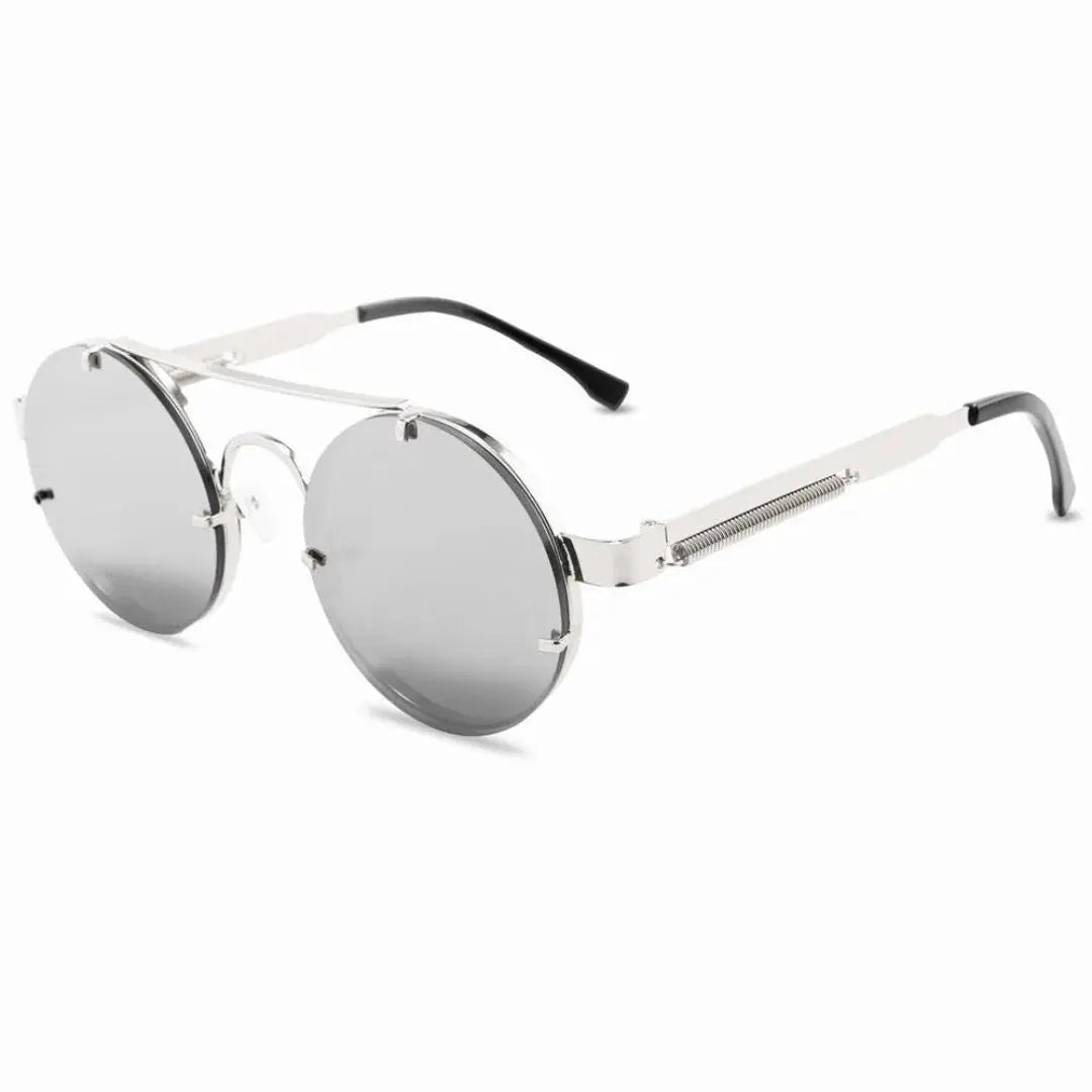 EraVision retro round sunglasses bold sleek steel frame UV400 protection classic vintage look