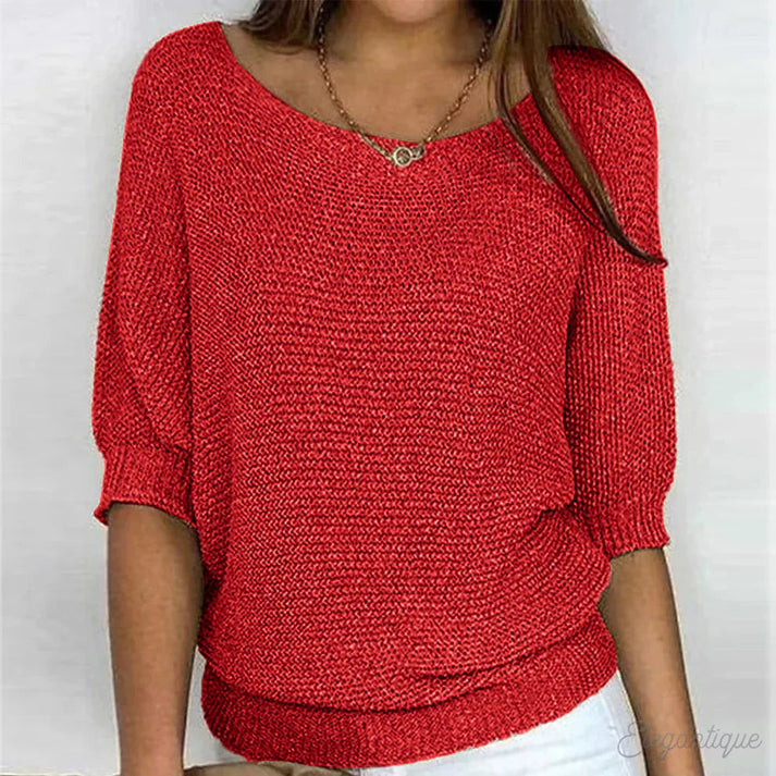 Women's cross-knit Erin sweater structured cozy design versatile casual to dressy premium comfort