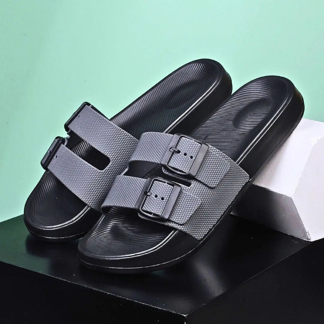 Ethan adjustable sandals with cushioned footbed and secure double buckle straps for all-day comfort