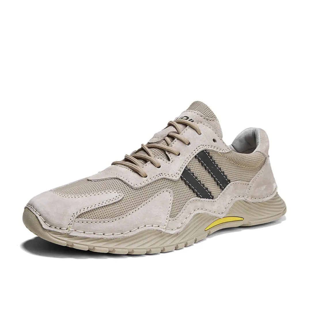 Ethan retro unisex sneakers beige suede upper breathable mesh cushioned insole all-day comfort