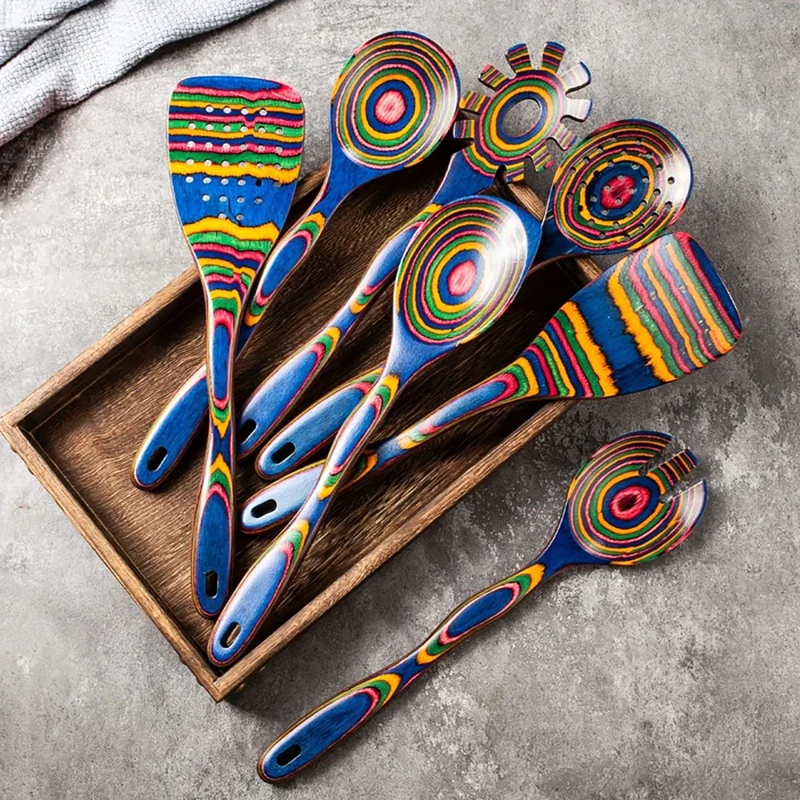 Ethno Pakka Wood Utensil Set - Urbann-Vibe