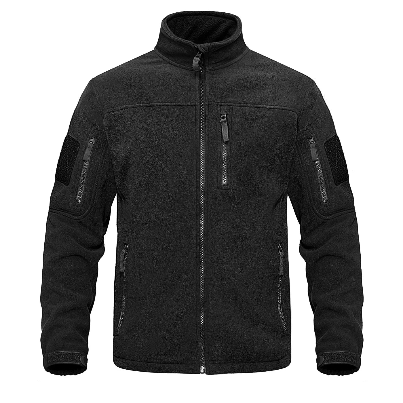 Men's navy full-zip thermal fleece jacket lightweight insulated with secure zip pockets for outdoor use