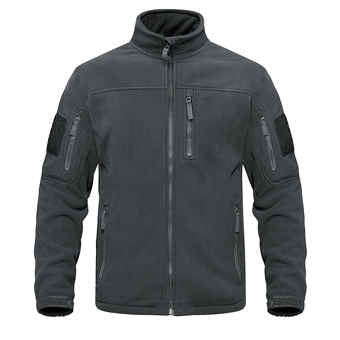 Men's navy full-zip thermal fleece jacket lightweight insulated with secure zip pockets for outdoor use