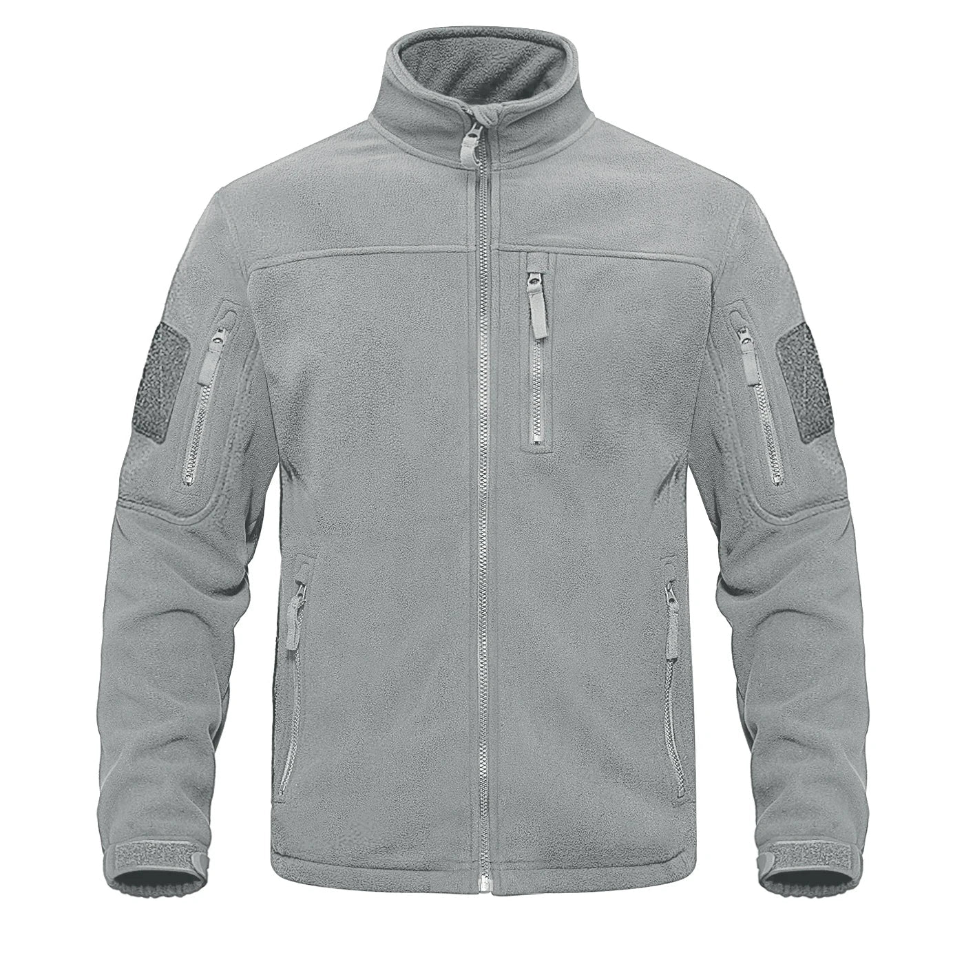 Men's navy full-zip fleece jacket lightweight insulated with secure zip pockets for outdoor use