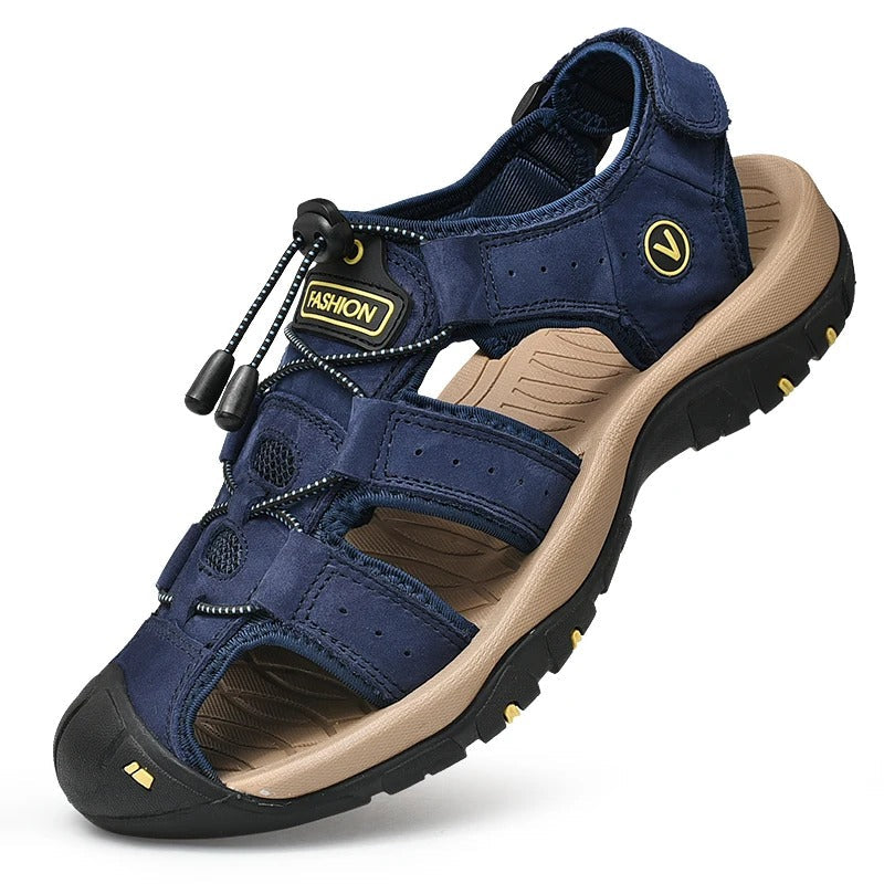 Everyday all-terrain sandal with cushioned footbed, adjustable bungee laces, and rugged anti-slip sole