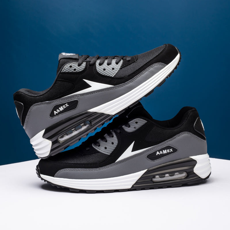 Evron lightweight mesh sneakers with cushioned air unit midsole, breathable design for active athletes