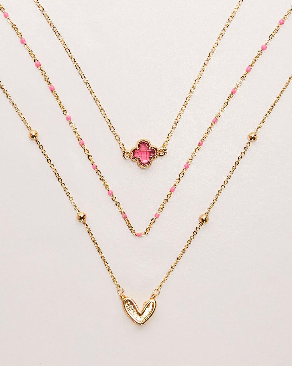 Starlight glass layered necklace 15-inch dreamy elegant chain jewelry subtle reflective glow women