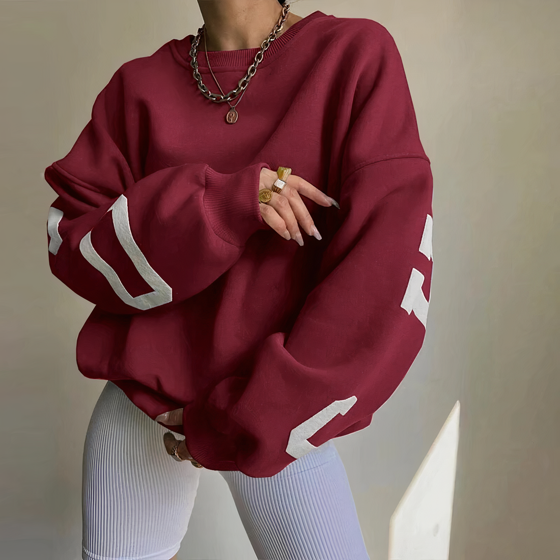 Pippa women's oversized winter sweater cozy loose knit jumper soft warm fabric casual fit