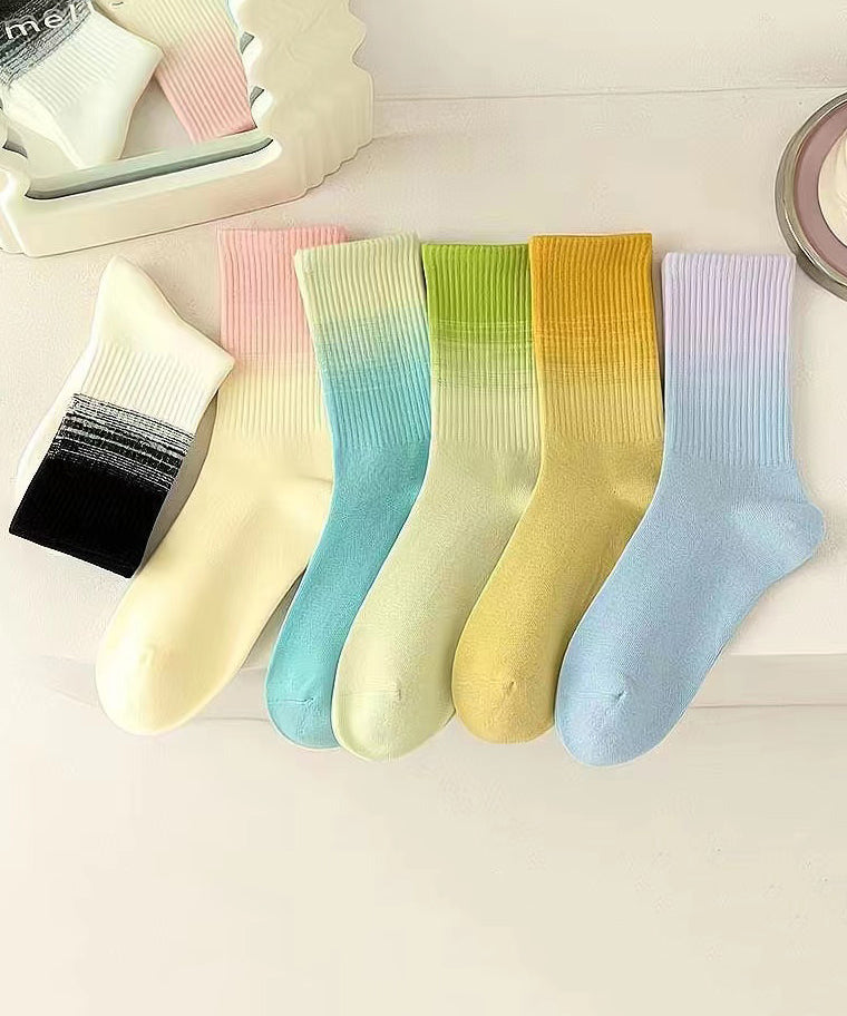 Chaussettes mi-mollet dégradées de couleurs automne-hiver - Urbann-Vibe