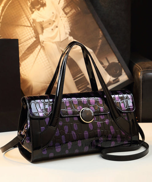 Sac fourre-tout tendance noir à motif crocodile - Urbann-Vibe