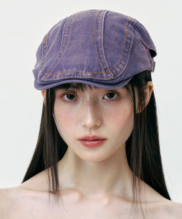 Chapeau breton en denim violet Fashion Street - Urbann-Vibe