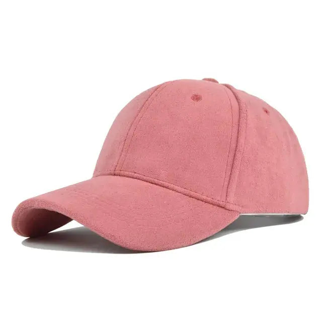 Lightweight suede cap in neutral tone, sleek unisex summer style with premium soft finish