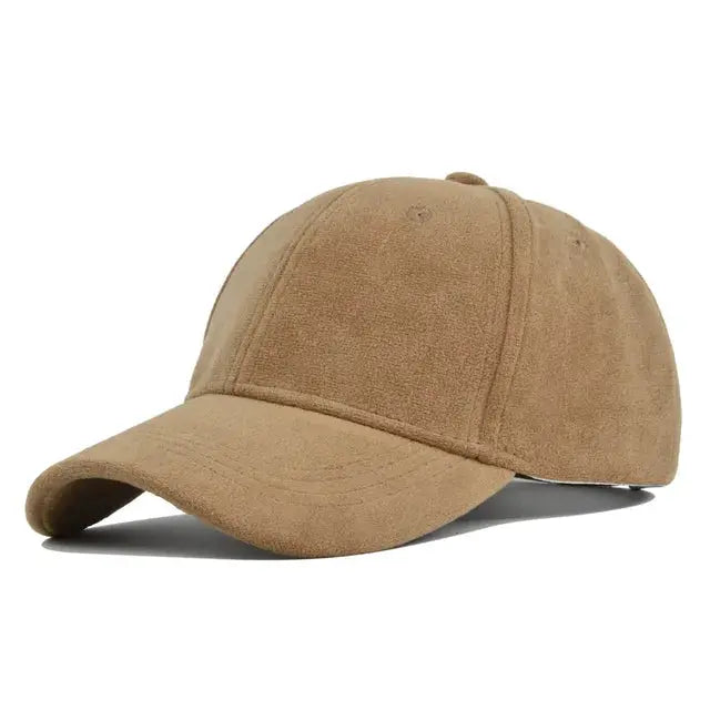 Lightweight suede cap unisex summer hat with premium soft texture and elegant minimalist style
