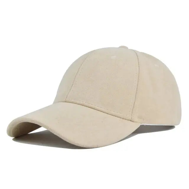 Lightweight suede cap in neutral tone, unisex summer style with premium soft texture