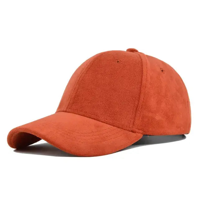 Lightweight suede cap in neutral tone, minimalist unisex design with premium soft texture