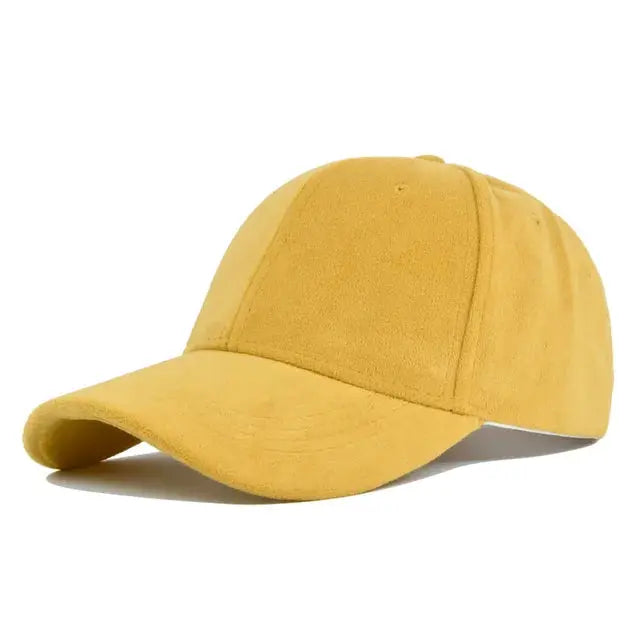 Lightweight suede cap neutral-tone unisex summer hat with premium soft texture and sleek minimalist silhouette