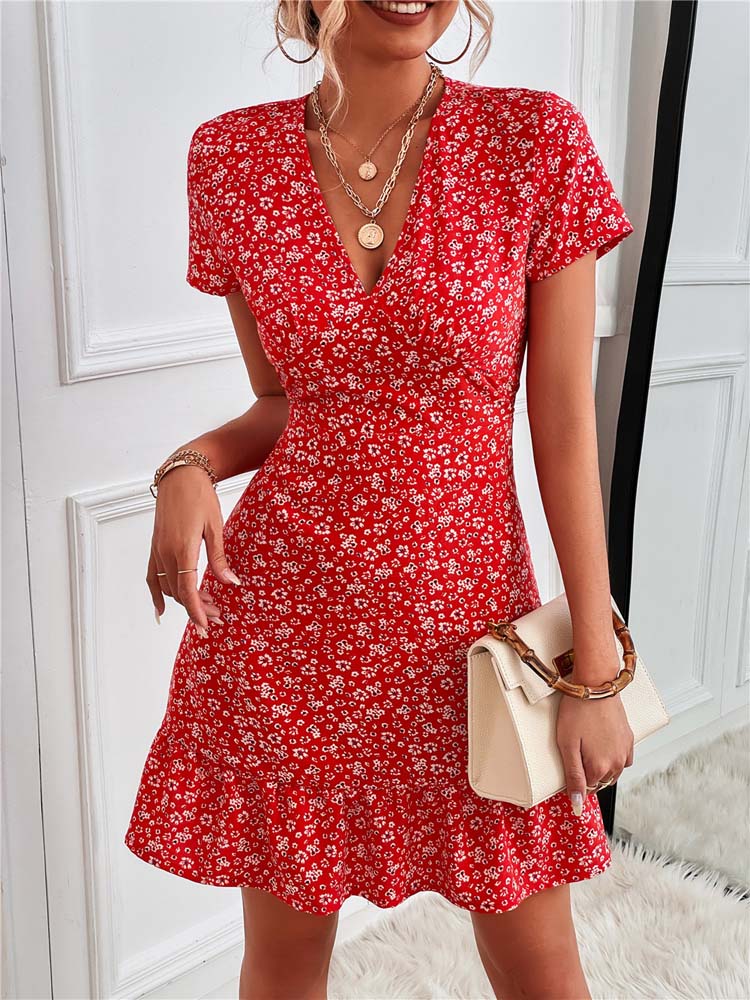 Tara women's floral cotton dress elegant comfortable everyday casual occasion wear