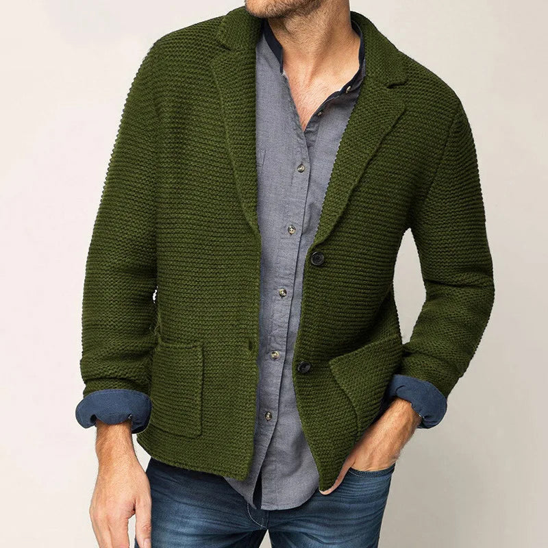 Felix Grant classic knit cardigan muted tones button closure cozy fall winter layering essential
