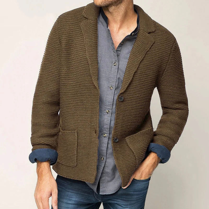 Felix Grant classic knit cardigan muted tones button closure cozy fall winter layering essential