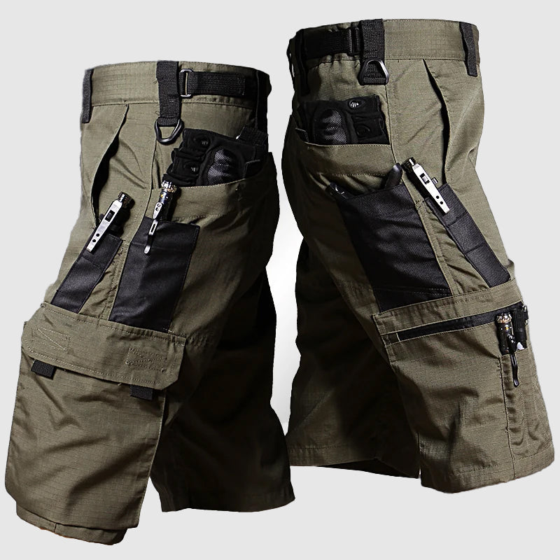 Oliver tactical utility shorts khaki knee-length relaxed fit with multiple cargo pockets for outdoor work