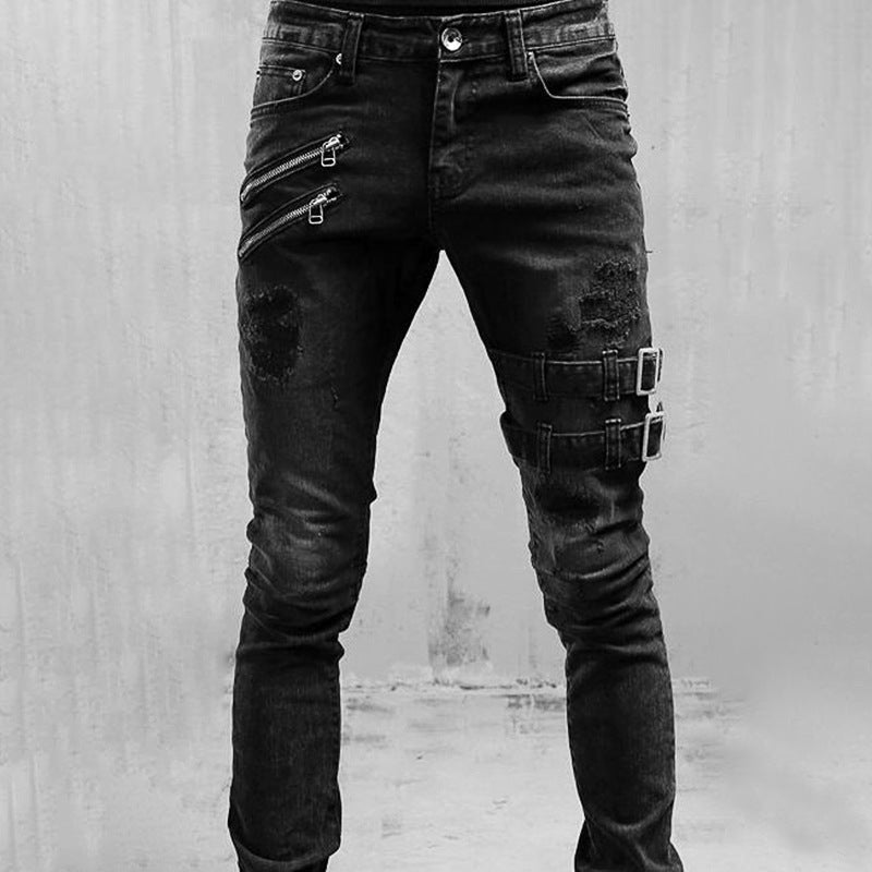 Felix Grant slim fit denim jeans with ribbed detailing, sleek urban style for chic comfort