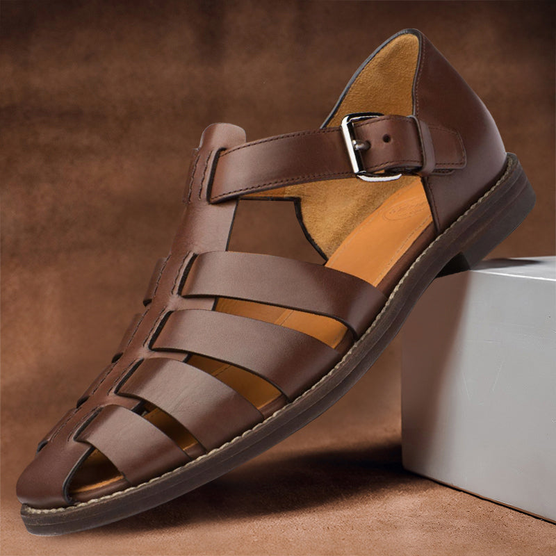 Kennedy vegan leather fisherman sandals unisex open-weave breathable adjustable fit summer comfort