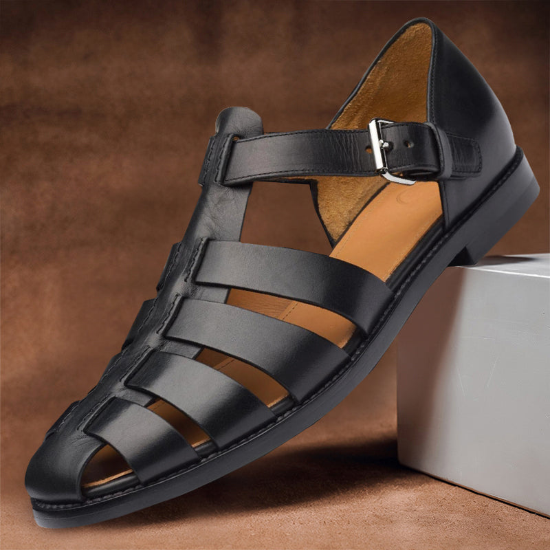 Kennedy vegan leather fisherman sandals unisex open-weave adjustable fit breathable summer comfort