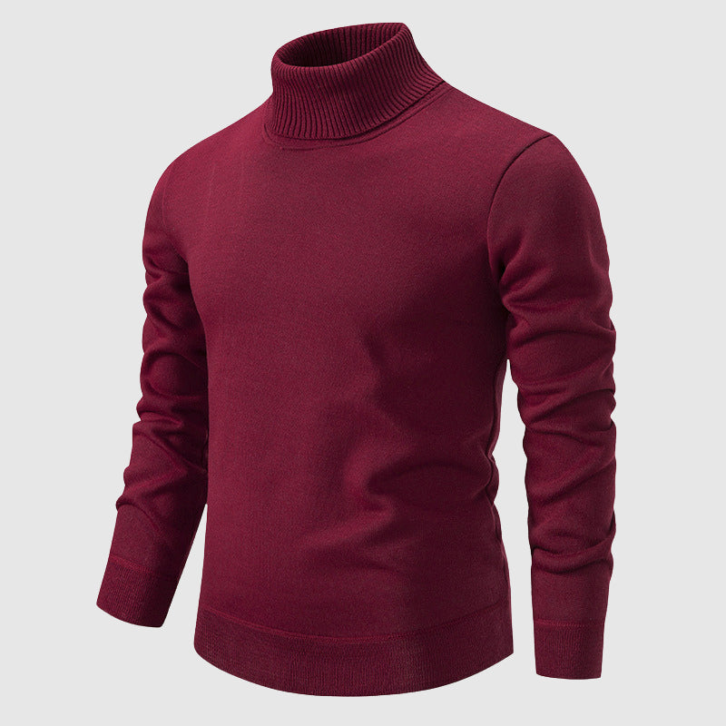Felix Grant unisex ivory turtleneck sweater soft knit poly-blend slim silhouette winter staple