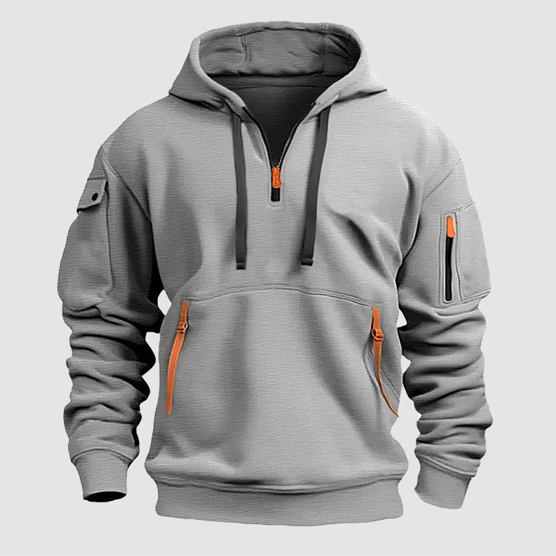 Felix Grant lightweight athleisure sweatshirt loose fit hoodie with multi-pocket design for everyday wear