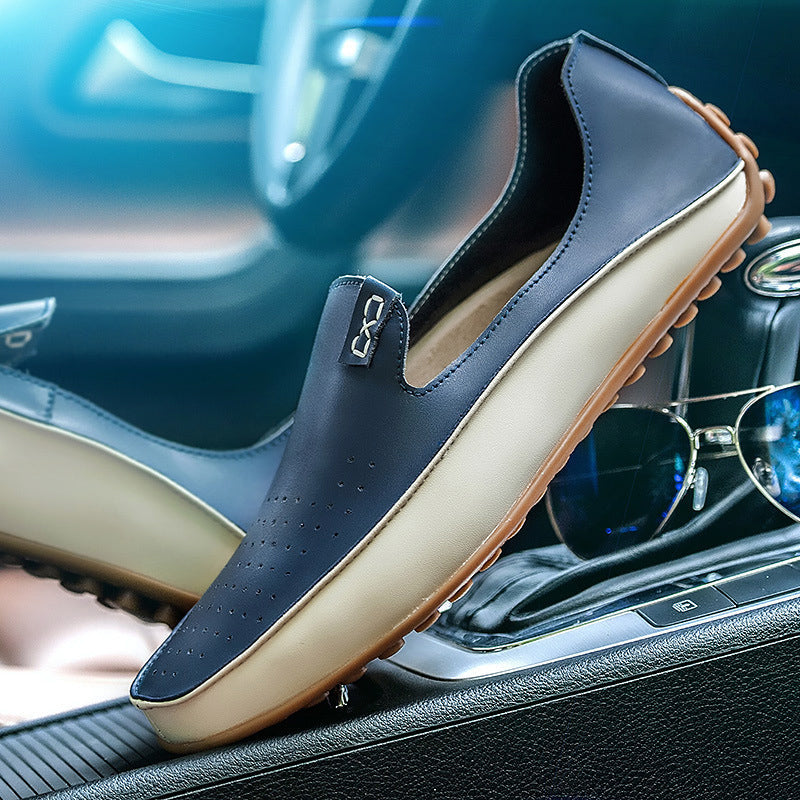 Men's Felix Grant Roma driving loafers slip-on PU leather shoes with anti-slip rubber sole