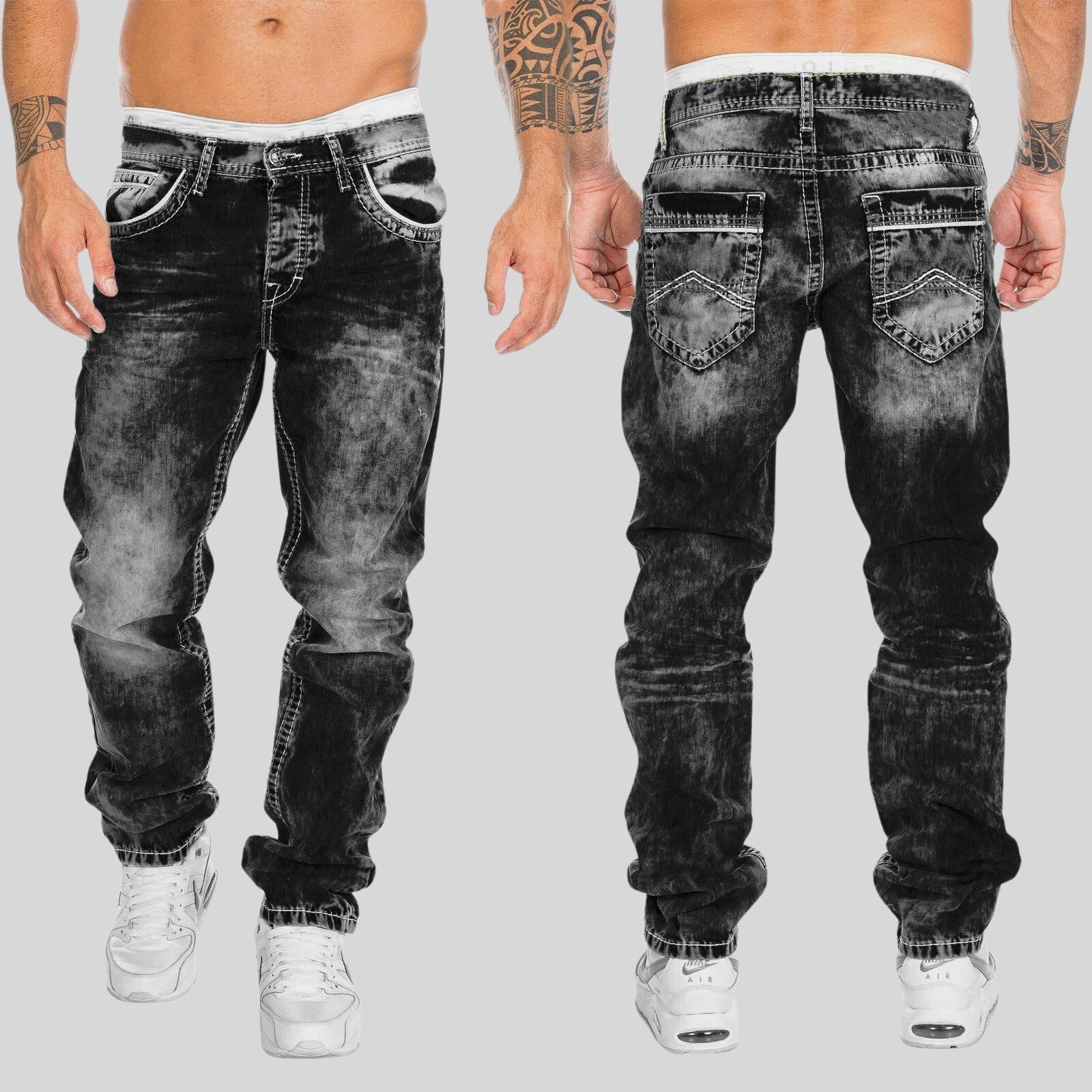 Felix Grant slim tailored light wash denim jeans relaxed urban fit for city streetwear style