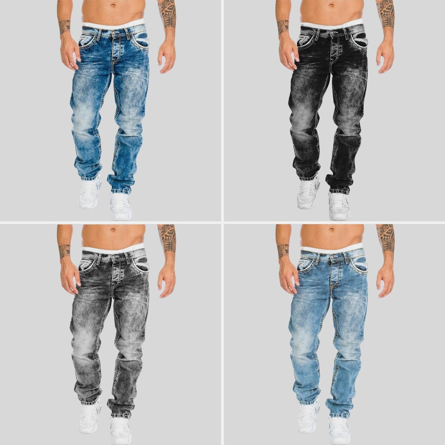 Felix Grant slim tailored light wash denim jeans relaxed urban fit for city-ready everyday style