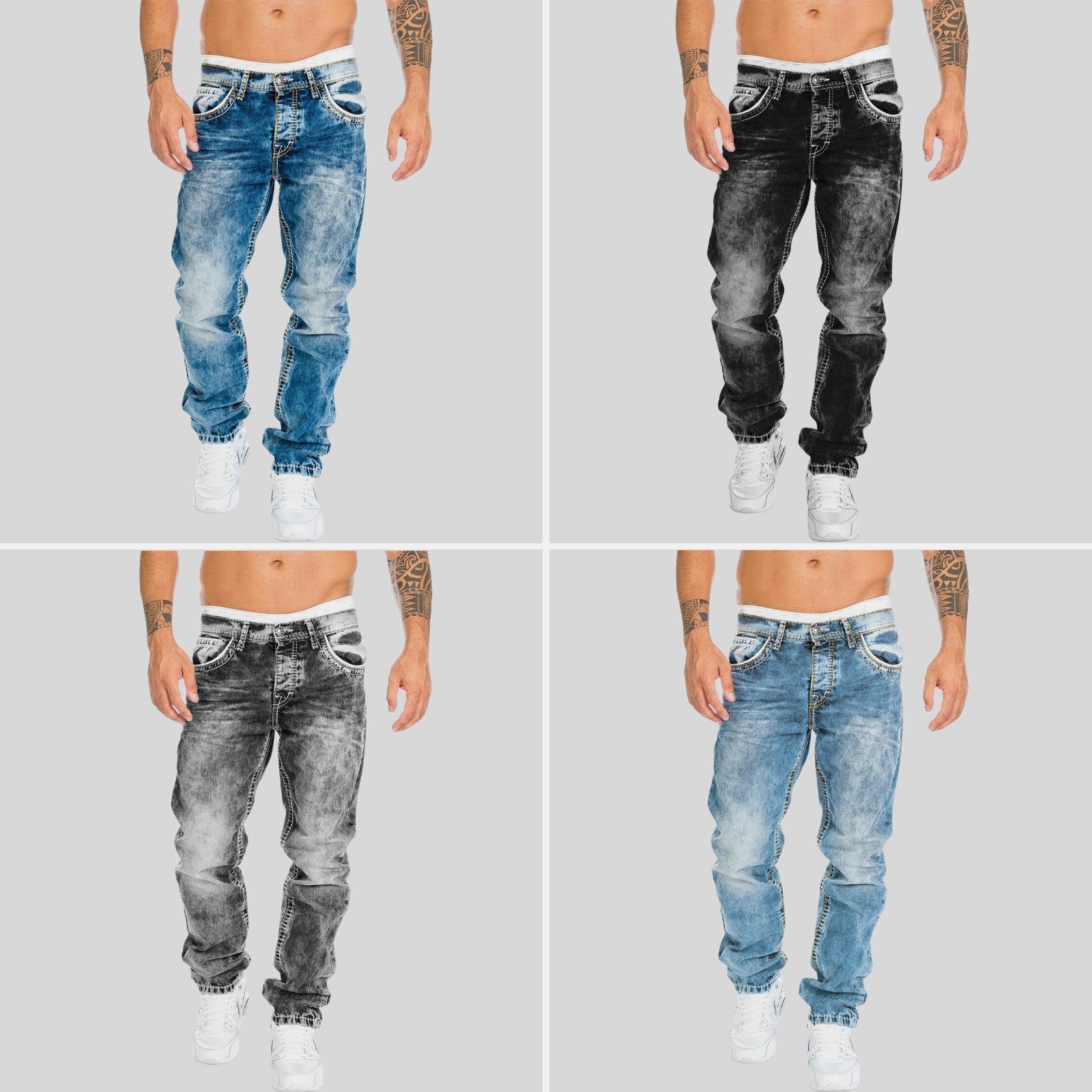 Felix Grant slim tailored light wash denim jeans relaxed urban fit for city-ready everyday style