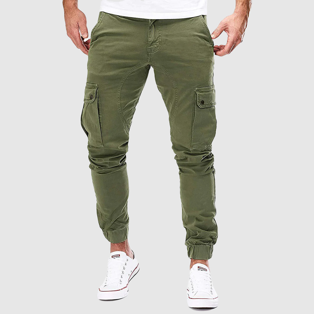 Felix Grant cargo pants cotton blend elastic waist multi-pocket streetwear urban comfort fit