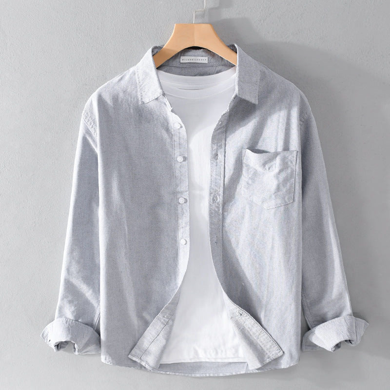 Felix Grant men's lightweight cotton shirt, turn-down collar, versatile casual smart style