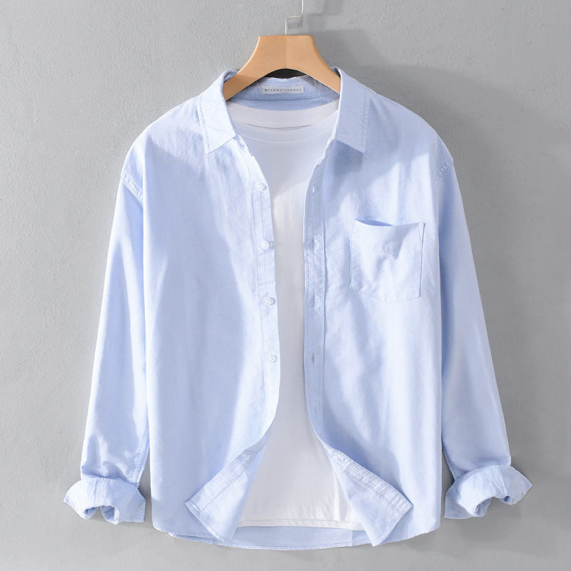 Felix Grant men's lightweight cotton shirt, turn-down collar, versatile casual smart style