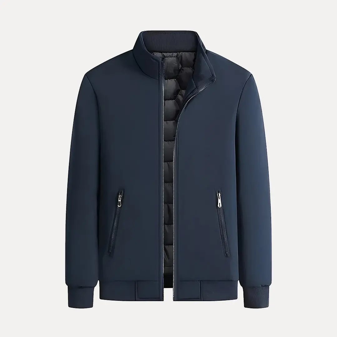 Felix insulated puffer jacket solid color thick cotton padding casual winter warmth everyday style