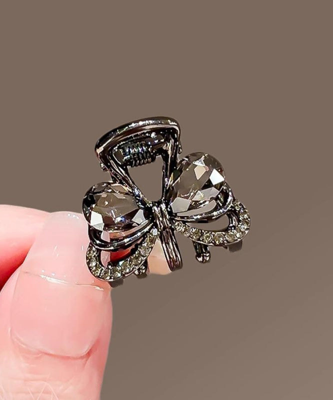 Épingle à cheveux en alliage noir fin avec cristal de zircon - Urbann-Vibe