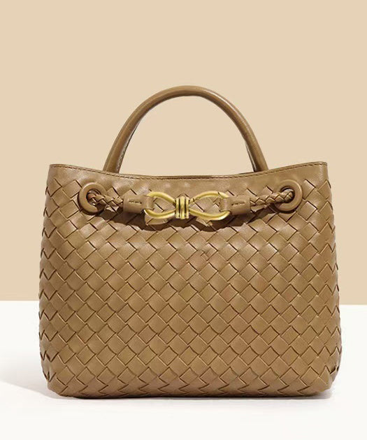 Sac fourre-tout en cuir kaki fin et durable - Urbann-Vibe
