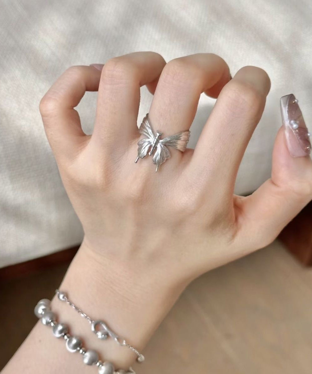 Bagues en argent sterling avec nœud en soie fine - Urbann-Vibe