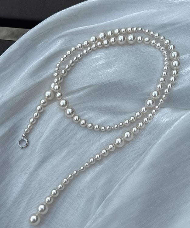 Collier de perles en alliage de cuivre blanc fin - Urbann-Vibe