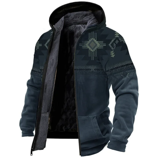 Vito unisex vintage fleece jacket in retro style with soft cozy fabric for men and women