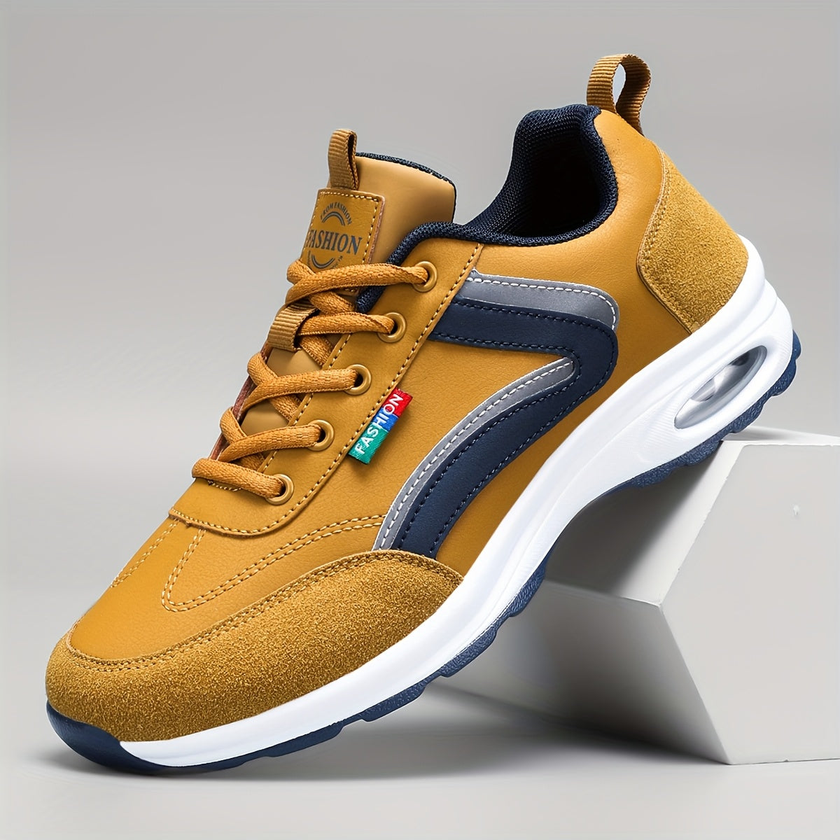 Men's white ergonomic sneakers with breathable mesh upper and targeted arch support for all-day comfort