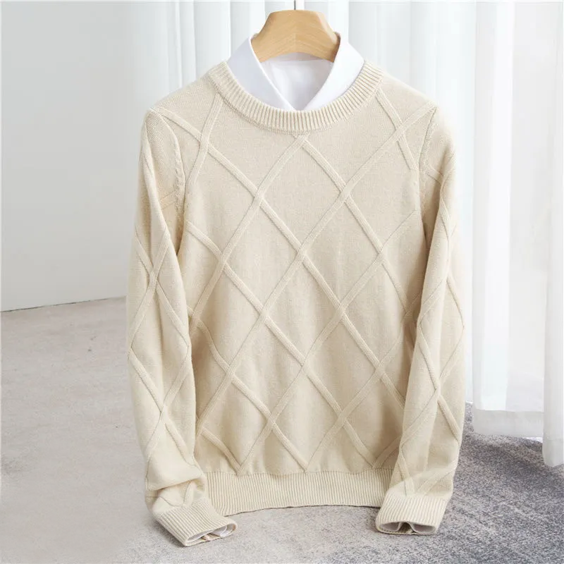 Nolan unisex premium cashmere sweater soft patterned knit timeless silhouette everyday luxury