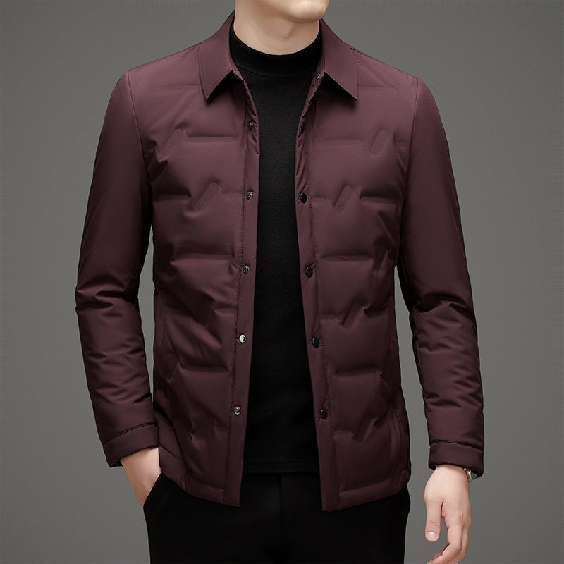 François Blanchet Regal white duck down jacket sleek minimalist silhouette premium insulation