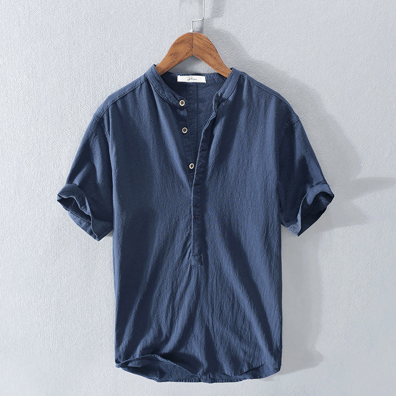 Dieter men's linen shirt breathable slim-cut summer style with elegant silhouette for beach and party