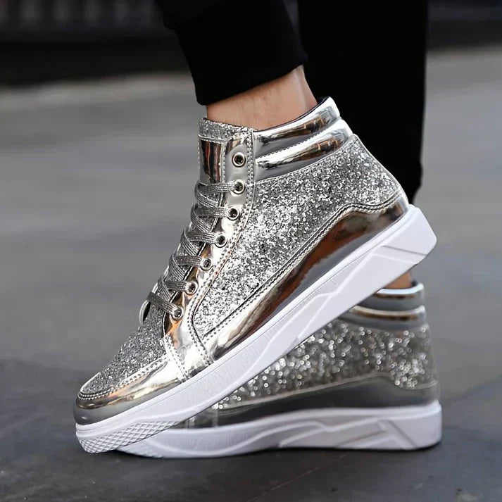 Men's bold glitter dress shoes Jack, eye-catching sparkle design for special occasions, durable comfort fit