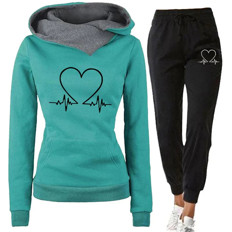 Silvana women's cozy tracksuit two-piece lounge set in warm neutral tones with relaxed sustainable fit