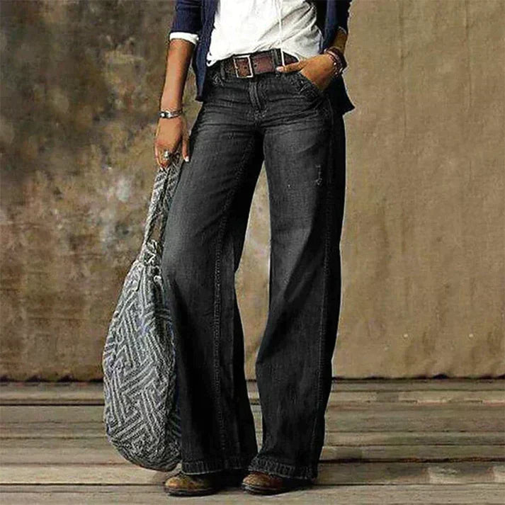 Women's elegant fabric pants tailored cut comfortable fit with eye-catching details refined style
